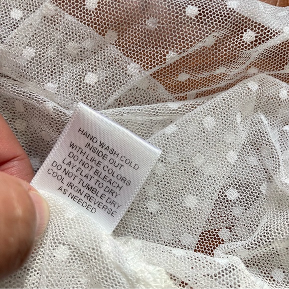 PacSun LA Hearts sheer polka dot crop top Medium - Picture 11 of 12